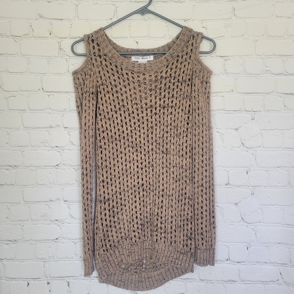 Say What Cold Shoulder Sz M